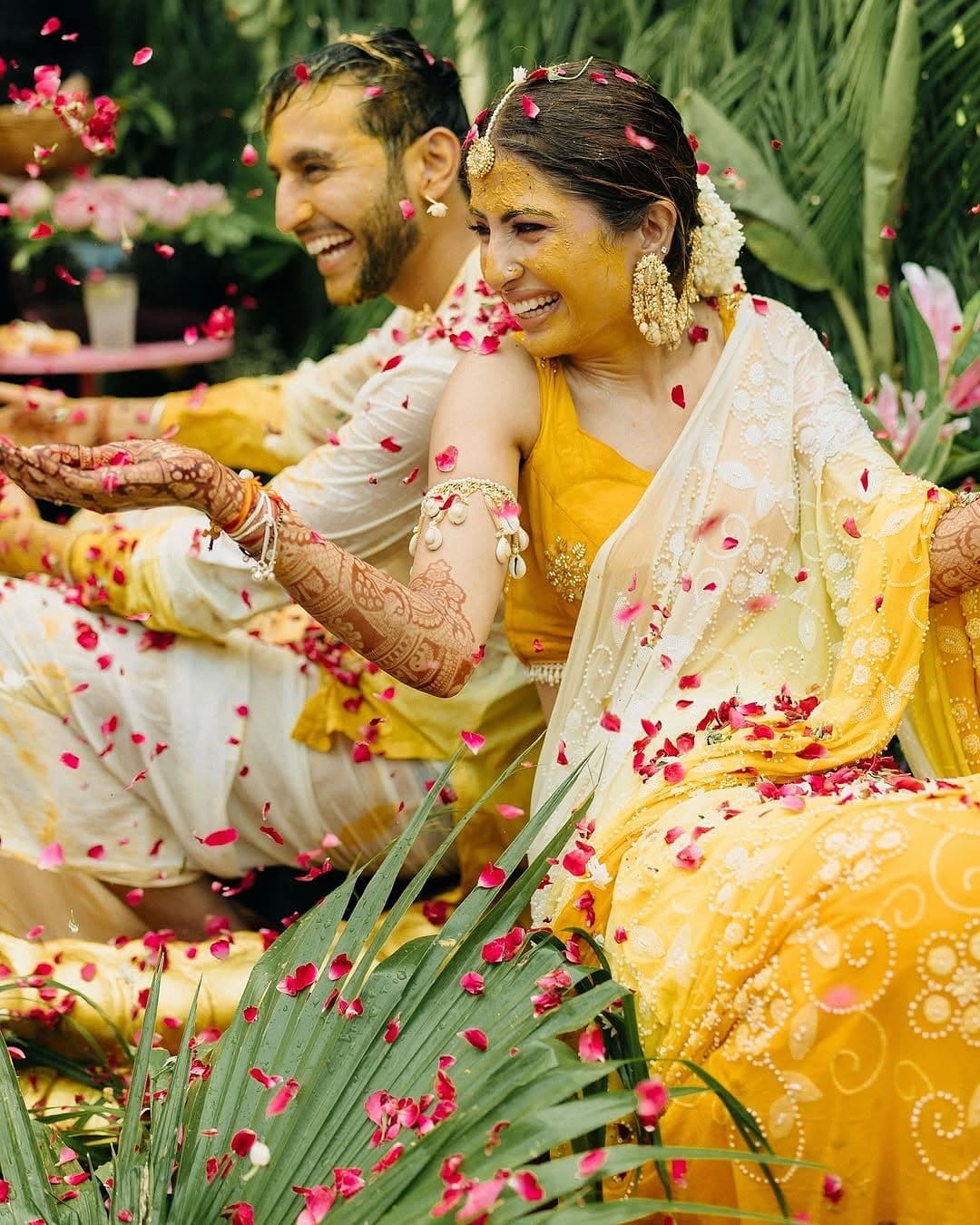 Bride in candid joy